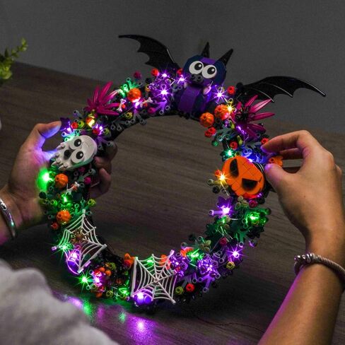 إضاءة LED متوافقة مع Lego 40825 Halloween Wreath - فقط Light ، Flight Flight Light Kit متوافق مع LEGO 40825 ، لم يتم تضمين مجموعة الطراز in Kuwait