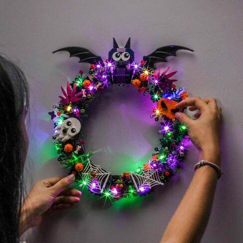 إضاءة LED متوافقة مع Lego 40825 Halloween Wreath - فقط Light ، Flight Flight Light Kit متوافق مع LEGO 40825 ، لم يتم تضمين مجموعة الطراز in Kuwait
