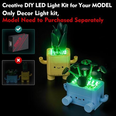 طقم إضاءة متوافق مع LEGO 10349 Happy Plants - لا يوجد طراز فقط الضوء ، إكسسوارات الإضاءة LED متوافقة مع LEGO 10349 Happy Bonsai in Kuwait