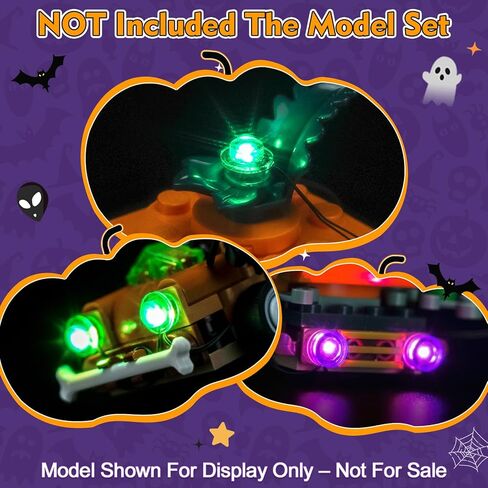 طقم إضاءة متوافقة مع LEGO 40822 Jack-O'-Lantern Pickup Truck-لا يوجد طراز خفيف فقط ، إكسسوارات إضاءة LED متوافقة مع LEGO 40822 Pumpkin Lights Truck Truck in Kuwait