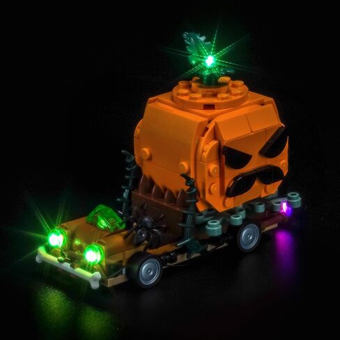 طقم إضاءة متوافقة مع LEGO 40822 Jack-O'-Lantern Pickup Truck-لا يوجد طراز خفيف فقط ، إكسسوارات إضاءة LED متوافقة مع LEGO 40822 Pumpkin Lights Truck Truck in Kuwait