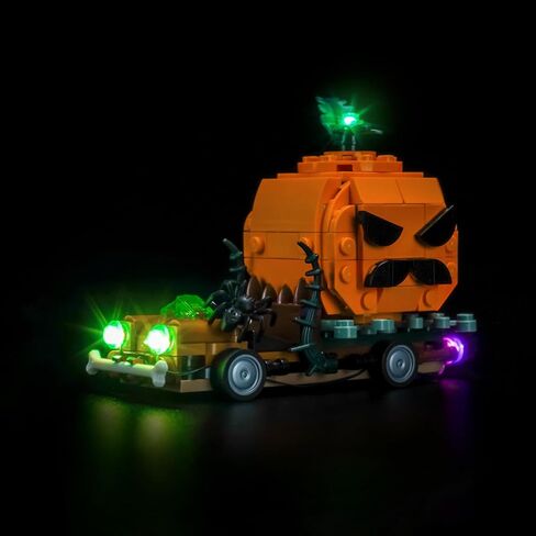 طقم إضاءة متوافقة مع LEGO 40822 Jack-O'-Lantern Pickup Truck-لا يوجد طراز خفيف فقط ، إكسسوارات إضاءة LED متوافقة مع LEGO 40822 Pumpkin Lights Truck Truck in Kuwait
