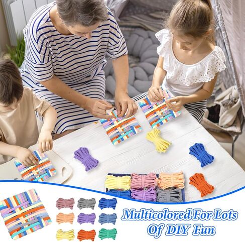 xliuax 180pcs نسج حلقات إعادة ملء الأفق ، 9 ألوان potholder النسيج الحلقات المرنة للفنون والحرف اليدوية لتوصيلات الحرف اليدوية DIY in Kuwait