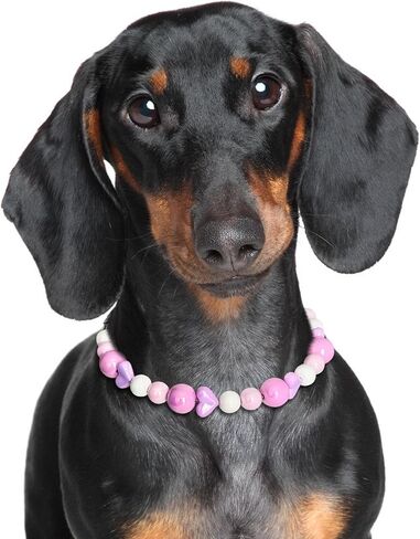 Jogia® Pink Princess Cholecs Cog Collar - طوق Martingale المصنوع يدويًا للكلاب الصغيرة والمتوسطة والكبيرة ، التصميم الأرجواني اللافندر ، إكسسوارات كلب فتاة لطيف in Kuwait