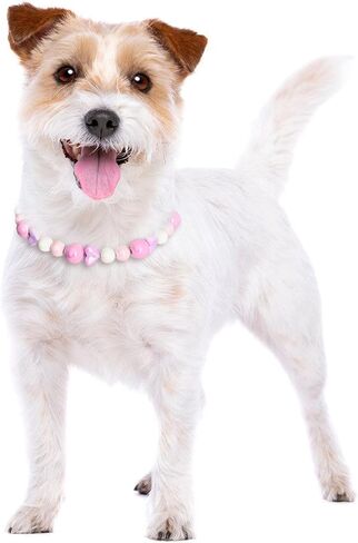 Jogia® Pink Princess Cholecs Cog Collar - طوق Martingale المصنوع يدويًا للكلاب الصغيرة والمتوسطة والكبيرة ، التصميم الأرجواني اللافندر ، إكسسوارات كلب فتاة لطيف in Kuwait