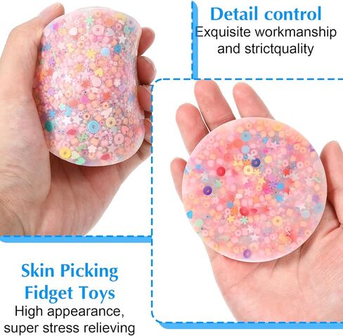 Skin Picking Fidget Toys, 8.5cm Non-Sticky Silicone Sensory Picking Pad Portable Pick Dig Peel Relax Anxiety Pocket Toy Easter Basket Stuffers Party Favors Christmas Prizes in Saudi Arabia