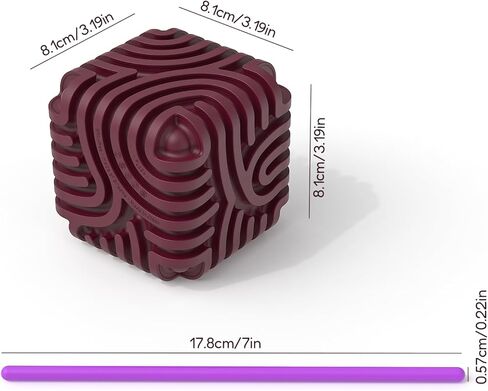 Sensory Fidget Toys for Kids Adults, Silicone Sensory Activity Cube with 15 Colorful Strings, Sensory Toys for Autism ADHD Calming Focus Stress Relief, Travel-Friendly Toys with Portable Storage Bag in Kuwait