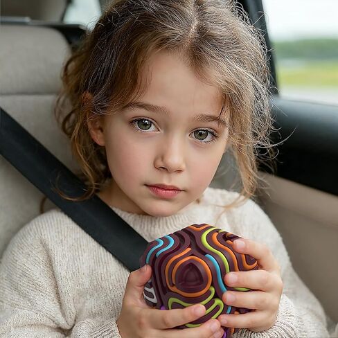 Sensory Fidget Toys for Kids Adults, Silicone Sensory Activity Cube with 15 Colorful Strings, Sensory Toys for Autism ADHD Calming Focus Stress Relief, Travel-Friendly Toys with Portable Storage Bag in Kuwait