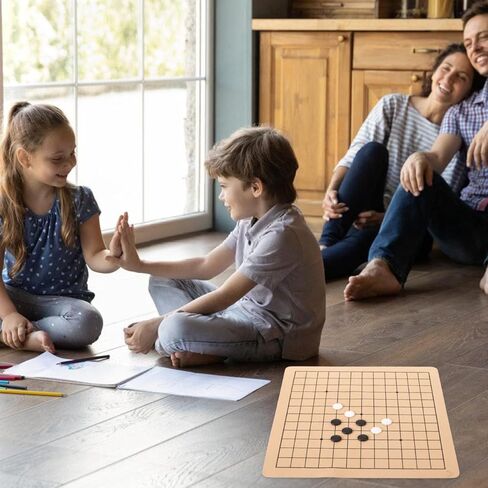 مجموعة ألعاب Homoyoyoo Portable Go Set 9x9 - لعبة الإستراتيجية الصينية للبالغين مع الأحجار البلاستيكية - مثالية للسفر و in Kuwait