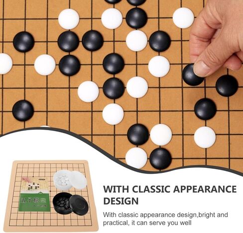 مجموعة ألعاب Homoyoyoo Portable Go Set 9x9 - لعبة الإستراتيجية الصينية للبالغين مع الأحجار البلاستيكية - مثالية للسفر و in Kuwait