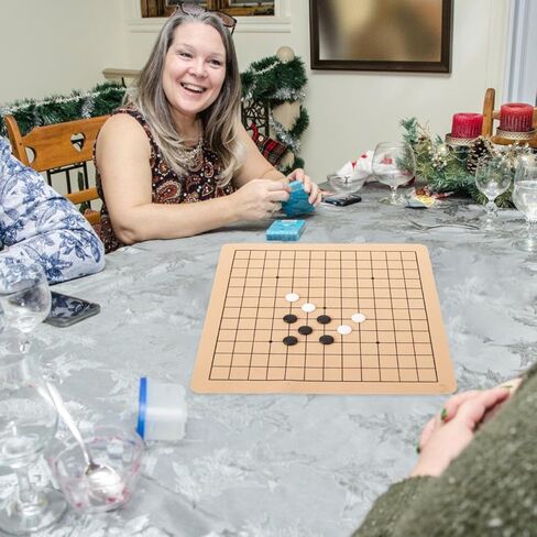 مجموعة ألعاب Homoyoyoo Portable Go Set 9x9 - لعبة الإستراتيجية الصينية للبالغين مع الأحجار البلاستيكية - مثالية للسفر و in Kuwait