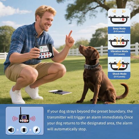 سياج الكلب اللاسلكي والطوق التدريبي ، السياج غير المرئي للكلاب مع أوضاع الصدمة/الاهتزاز ، طوق الكلب المحيط بالماء وقابل للتعديل من أجل السلامة والخارجية ، 1DOG ، نظام حدود الكلب اللاسلكي اللاسلكي in Kuwait