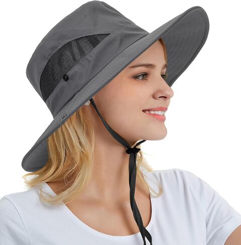 Sun Hat for Men/Women, Wide Brim UV Protection Fishing hat, Mens Waterproof Safari Boonie Bucket Hat for Hiking Garden Beach in Saudi Arabia