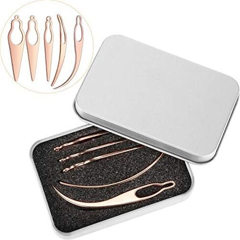 Willbond 5 PCS أداة متشابكة Dreadlock لـ LOCs مع أداة Metal Box Sisterlock Retighten لـ Dreadlocks Interlocks Crochet Braiding Hair Canning Corner Extensions Expensory in Kuwait