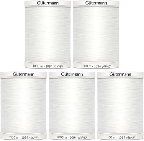 Gutermann Sew -All Thread 1،094yd ، Nu White - 5 Pack in Saudi Arabia