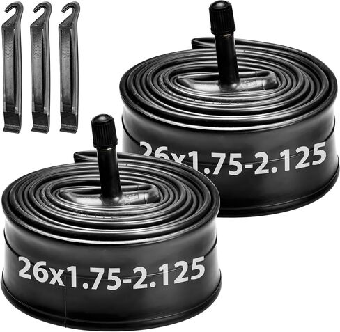 2 حزمة 26 "أنابيب الدراجة 26x1.75/2.125 AV 48 مللي متر صمام شريدر أنابيب دراجة متوافقة مع 26x1.75 26x1.90 26x2.0 26x2.126 26x2.125 الأنابيب الداخلية in Kuwait