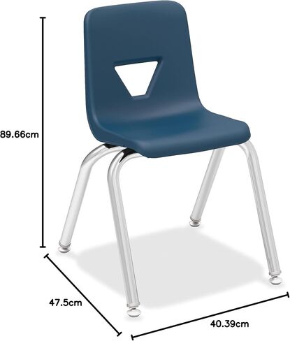 Lorell 14" Seat-Height Navy Stacking Student Chairs (Pack of 4) in Saudi Arabia