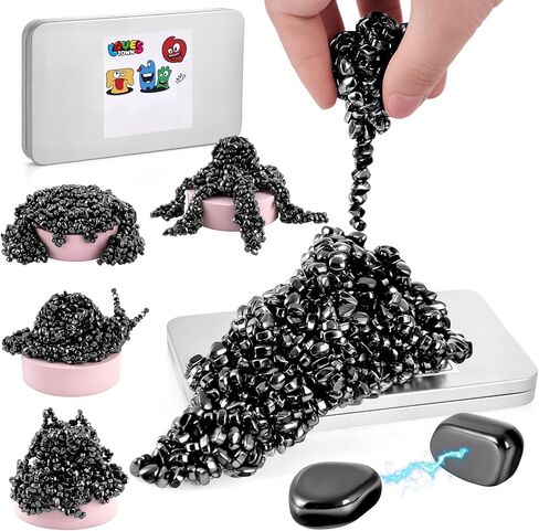 LovesTown 1100PCS Ferrite Putty Stones, Fidget Magnetic Beads Desk Toys for Men Women Teens Office Party 5mm Colorful in Saudi Arabia