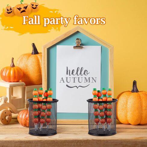 Faccito 48 Pcs Halloween Pumpkin Stackable Pencils for Kids Stacking Point Pencils Party Favors for Fall Halloween Pumpkin Thanksgiving Birthday Party Supplies Goodie Bag Filler School Fun Equipment in Saudi Arabia