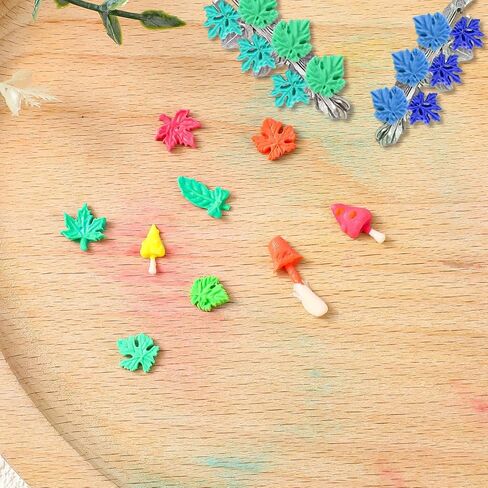 4 Pcs Fall Polymer Clay Molds, Mushroom Polymer Clays Rubber Molds Mini Flower Polymer Clay Mold Autumn Clays Earring Cutters for Jewelry Making DIY Craft in Saudi Arabia