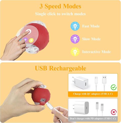 Interactive Cat Toys for Indoor Automatic Cat Balls Hide and Seek in Pouch, with 2 Balls 3 Tails Play Mat, 5 Ways Playing Enrichment Toys in Saudi Arabia