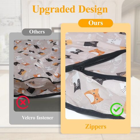 Interactive Cat Toys for Indoor Automatic Cat Balls Hide and Seek in Pouch, with 2 Balls 3 Tails Play Mat, 5 Ways Playing Enrichment Toys in Saudi Arabia
