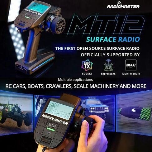 RADIOMASTER MT12 EDGETX OPEN-SOURCE RADIO Controller | 2.4g 4in1 متعددة البروتوكول | لسيارات RC ، القوارب والمركبات السطحية | نسخة ترقية in Kuwait