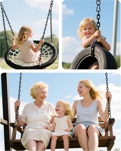 Swing Divel ، خاتم دوار الصلب الثقيل 304-STAINELL ، خطاف العين المزدوج مع السنانير المفاجئة ، شماعات الدوران الأرجوحة التناوب لشجرة الويب (أسود ، M8 × 1PACK) in Saudi Arabia