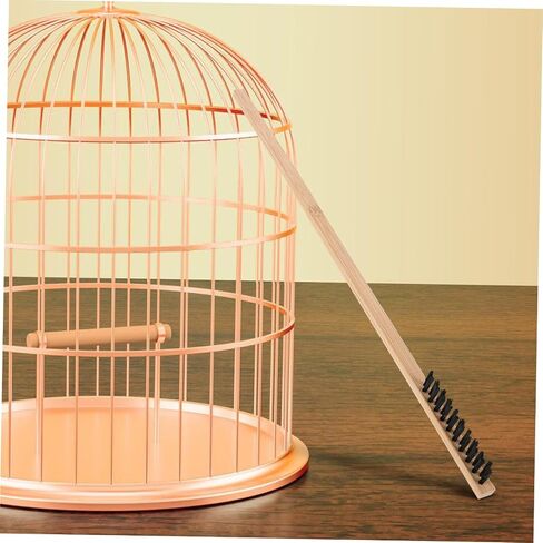 Sosoport 2pcs Bird Cage Brush with Dropping Shovel Set Birdcage Cleaner Cleaning Tools for Parrot Small Pet Animal House Grooves Or Narrow Gaps Supplies in Saudi Arabia