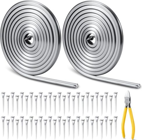 MorningRo 12 ft 3/16" Round U Lead Came for Stained Glass Hobby Came Lead Came with Diagonal Cutting Pliers 50 Pcs Horseshoe Nails Stained Glass Supplies Tools Set for Suncatchers Stained Glass in Saudi Arabia