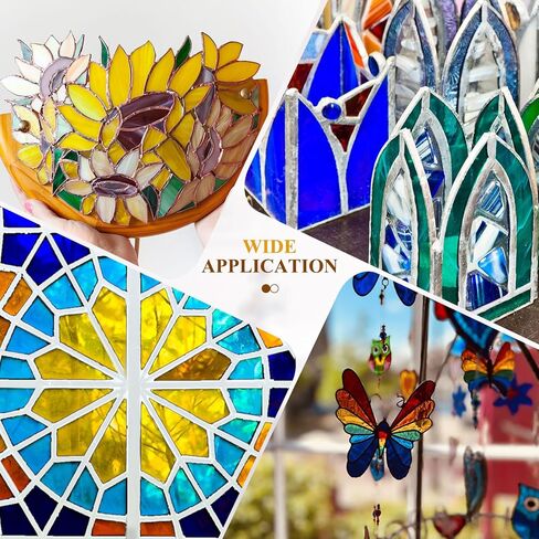 MorningRo 12 ft 3/16" Round U Lead Came for Stained Glass Hobby Came Lead Came with Diagonal Cutting Pliers 50 Pcs Horseshoe Nails Stained Glass Supplies Tools Set for Suncatchers Stained Glass in Saudi Arabia