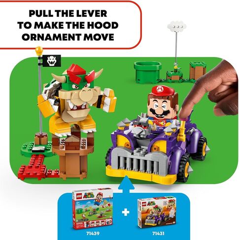LEGO Super Mario Bowser’s Muscle Car Expansion Set, Collectible Bowser Toy for Kids, Gift for Boys, Girls and Gamers Ages 8 and Up, 71431 in Saudi Arabia