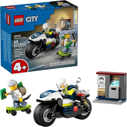 لعبة Lego City Police Police Tharecle Chase Building Toy For Kids - Play Play Building Build for Boys & Girls ، Ages 4+ - Toy Preschool Learning Toy w/Police & Crook Minifures - هدية لأعياد الميلاد - 60455 in Saudi Arabia
