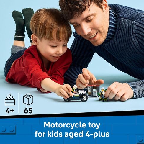 لعبة Lego City Police Police Tharecle Chase Building Toy For Kids - Play Play Building Build for Boys & Girls ، Ages 4+ - Toy Preschool Learning Toy w/Police & Crook Minifures - هدية لأعياد الميلاد - 60455 in Saudi Arabia