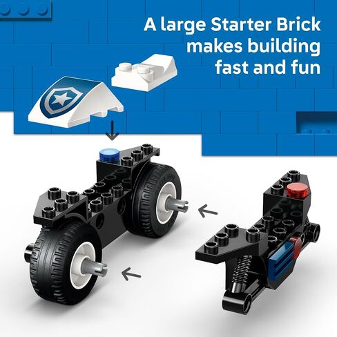 لعبة Lego City Police Police Tharecle Chase Building Toy For Kids - Play Play Building Build for Boys & Girls ، Ages 4+ - Toy Preschool Learning Toy w/Police & Crook Minifures - هدية لأعياد الميلاد - 60455 in Saudi Arabia