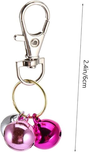 BESPORTBLE 4pcs Pet Collar Bells Pendants for Cats Dogs Safe Comfortable Easy to Attach Attractive Design for Pet Accessories Random Color in Saudi Arabia