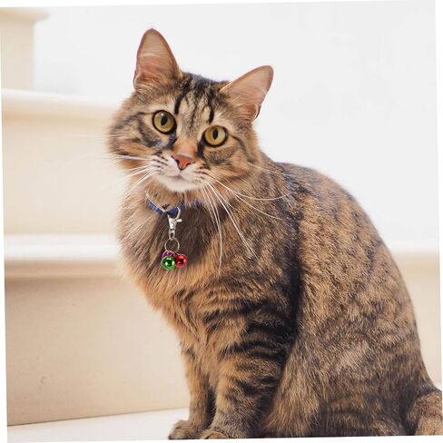 BESPORTBLE 4pcs Pet Collar Bells Pendants for Cats Dogs Safe Comfortable Easy to Attach Attractive Design for Pet Accessories Random Color in Saudi Arabia