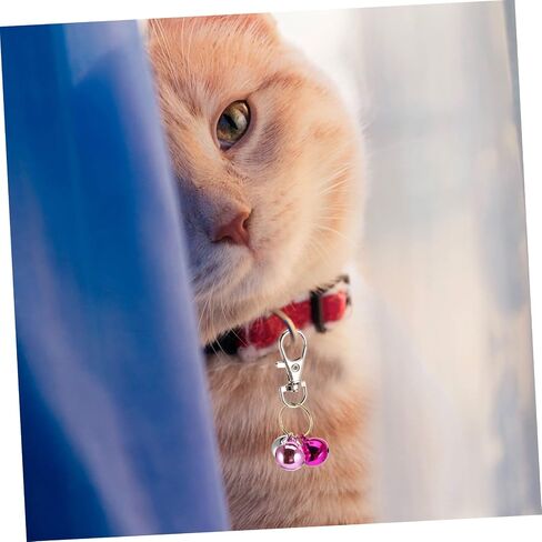 BESPORTBLE 4pcs Pet Collar Bells Pendants for Cats Dogs Safe Comfortable Easy to Attach Attractive Design for Pet Accessories Random Color in Saudi Arabia