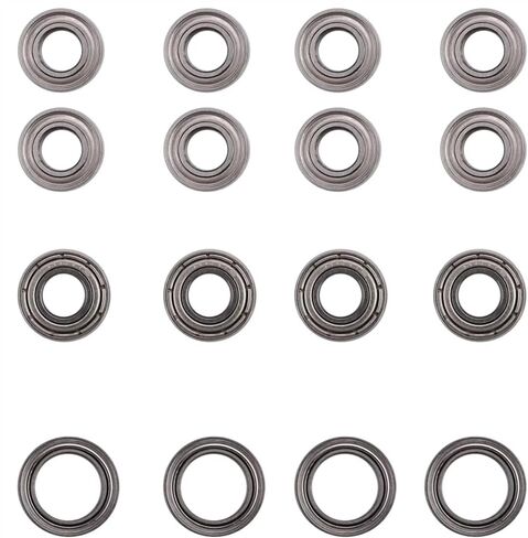 متوافق مع tamiya لـ TT02 لـ TT-02 لـ TT-02D 1/10 RC CAR Parts Parts Accessories 16PCS BALLE BEARING KIT RC Accessories in Kuwait