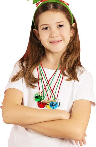 Jingle Bell Necklaces, Multicolor Bell Christmas Decor, Hanging Holiday Bell Set Jingle Bell Necklace Bulk in Saudi Arabia