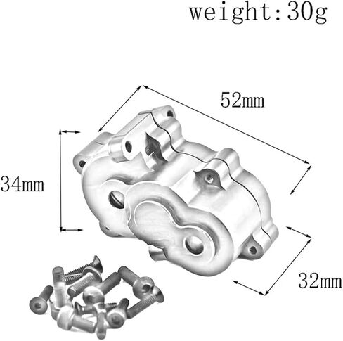 متوافق مع Traxxas للاشمئزاز لـ E-REVO لـ Summit 1/16 RC Car Parts Accessories Metal Gearbox Case Case Cover 7091 7379R RC Parts (Black) in Saudi Arabia