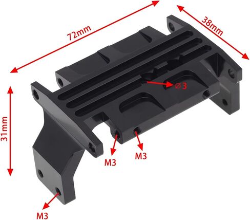 Compatible with Axial for SCX10 D90 D110 TF2 1/10 RC Crawler Upgrade Parts Gearbox Transfer Case with 72MM Mount RC Parts in Saudi Arabia