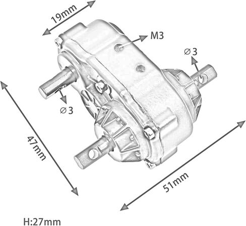 Compatible with Axial for SCX10 D90 D110 TF2 1/10 RC Crawler Upgrade Parts Gearbox Transfer Case with 72MM Mount RC Parts in Saudi Arabia
