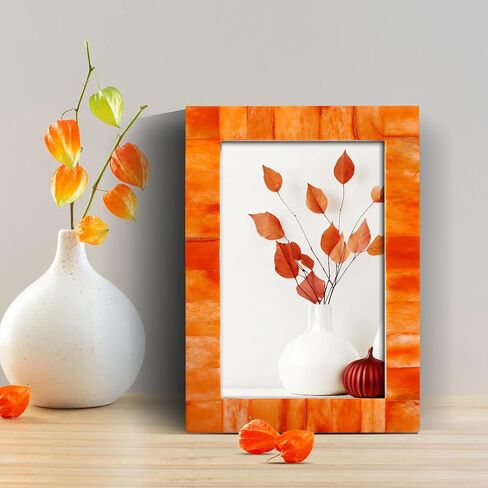 Handicrafts Home 16x20 Poster Frame - Orange Bone Inlay Classic Collection Wall Mount Decorative Picture Frame for Posters, Photos, Diplomas, Certificates, Art Work - Handmade Vintage Home Decor Gift in Kuwait