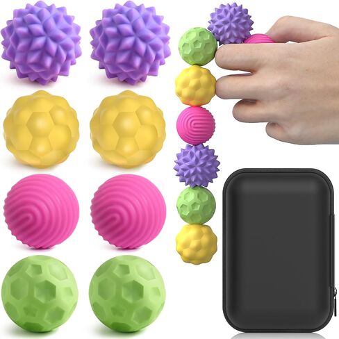 كرات مغناطيسية من السيليكون تملأ ألعابًا للبالغين والمراهقين ، 8pcs ألعاب تخفيف الإجهاد الحسية للقلق ADHD ADHD ، أدوات القوام الممتعة ، لعبة مكتب المكتب ، وتخزين المواد الغذائية للهدايا (اللون 1) in Kuwait