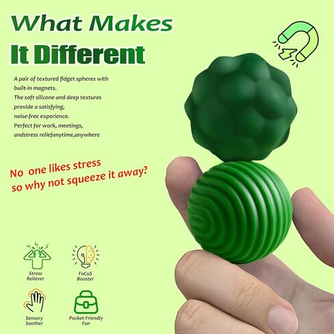 كرات مغناطيسية من السيليكون تملأ ألعابًا للبالغين والمراهقين ، 8pcs ألعاب تخفيف الإجهاد الحسية للقلق ADHD ADHD ، أدوات القوام الممتعة ، لعبة مكتب المكتب ، وتخزين المواد الغذائية للهدايا (اللون 1) in Kuwait