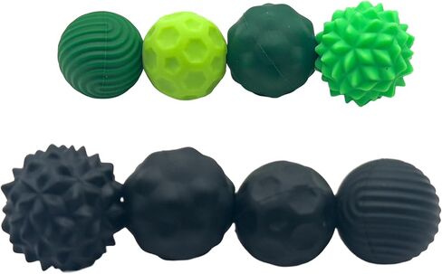 8 عبوة كرات السيليكون المغناطيسي مع الحمل العلبة (أسود وأخضر)-ألعاب تململ الحسية للإجهاد والقلق واضطراب فرط الحركة ونقص الانتباه والتوحد والتركيز | ألعاب مكتب هادئة للبالغين والأطفال in Kuwait