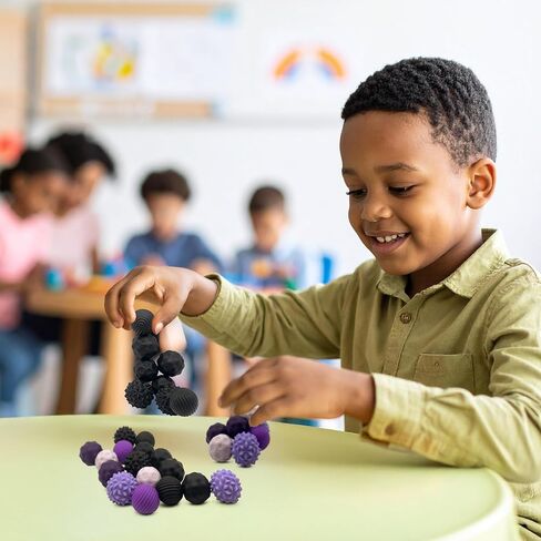 8 عبوة كرات السيليكون المغناطيسي مع الحمل العلبة (أسود وأخضر)-ألعاب تململ الحسية للإجهاد والقلق واضطراب فرط الحركة ونقص الانتباه والتوحد والتركيز | ألعاب مكتب هادئة للبالغين والأطفال in Kuwait