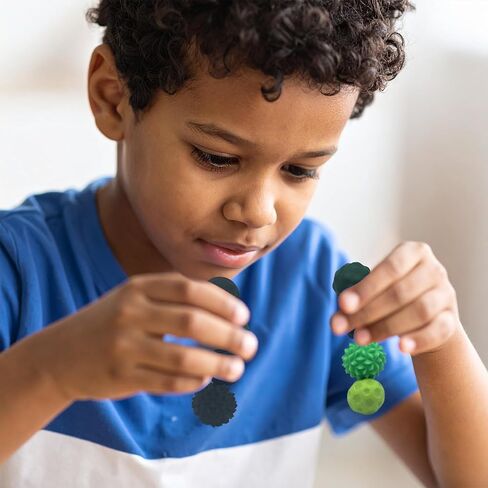 8 عبوة كرات السيليكون المغناطيسي مع الحمل العلبة (أسود وأخضر)-ألعاب تململ الحسية للإجهاد والقلق واضطراب فرط الحركة ونقص الانتباه والتوحد والتركيز | ألعاب مكتب هادئة للبالغين والأطفال in Kuwait