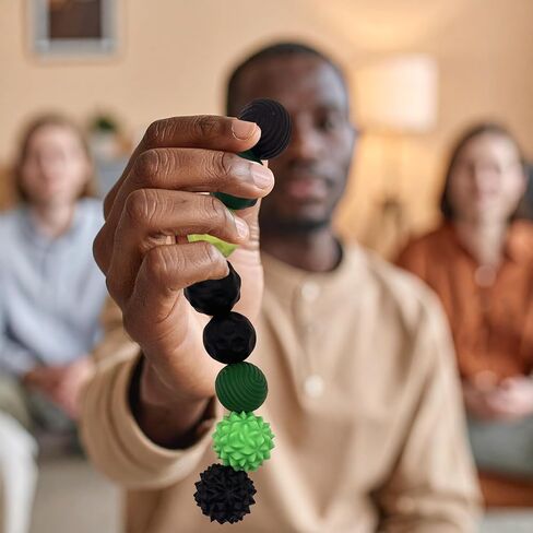 8 عبوة كرات السيليكون المغناطيسي مع الحمل العلبة (أسود وأخضر)-ألعاب تململ الحسية للإجهاد والقلق واضطراب فرط الحركة ونقص الانتباه والتوحد والتركيز | ألعاب مكتب هادئة للبالغين والأطفال in Kuwait